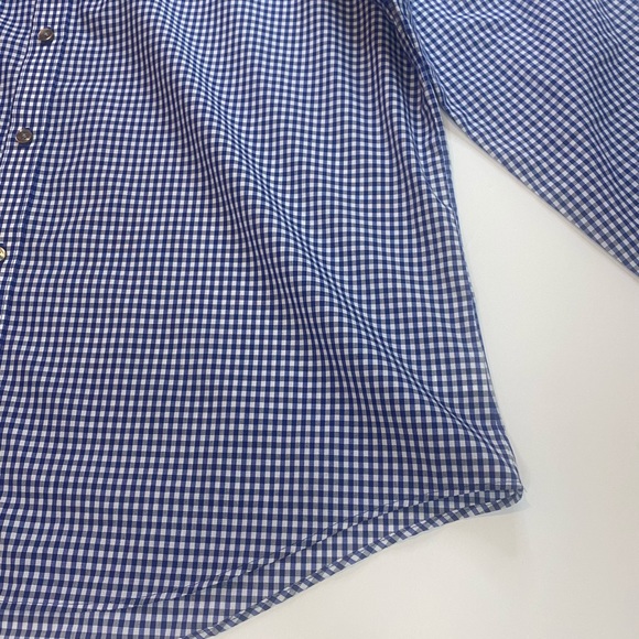 Van Heusen Casual Men Button Up Shirt Long Sleeve Blue White Size XL - Picture 11 of 12